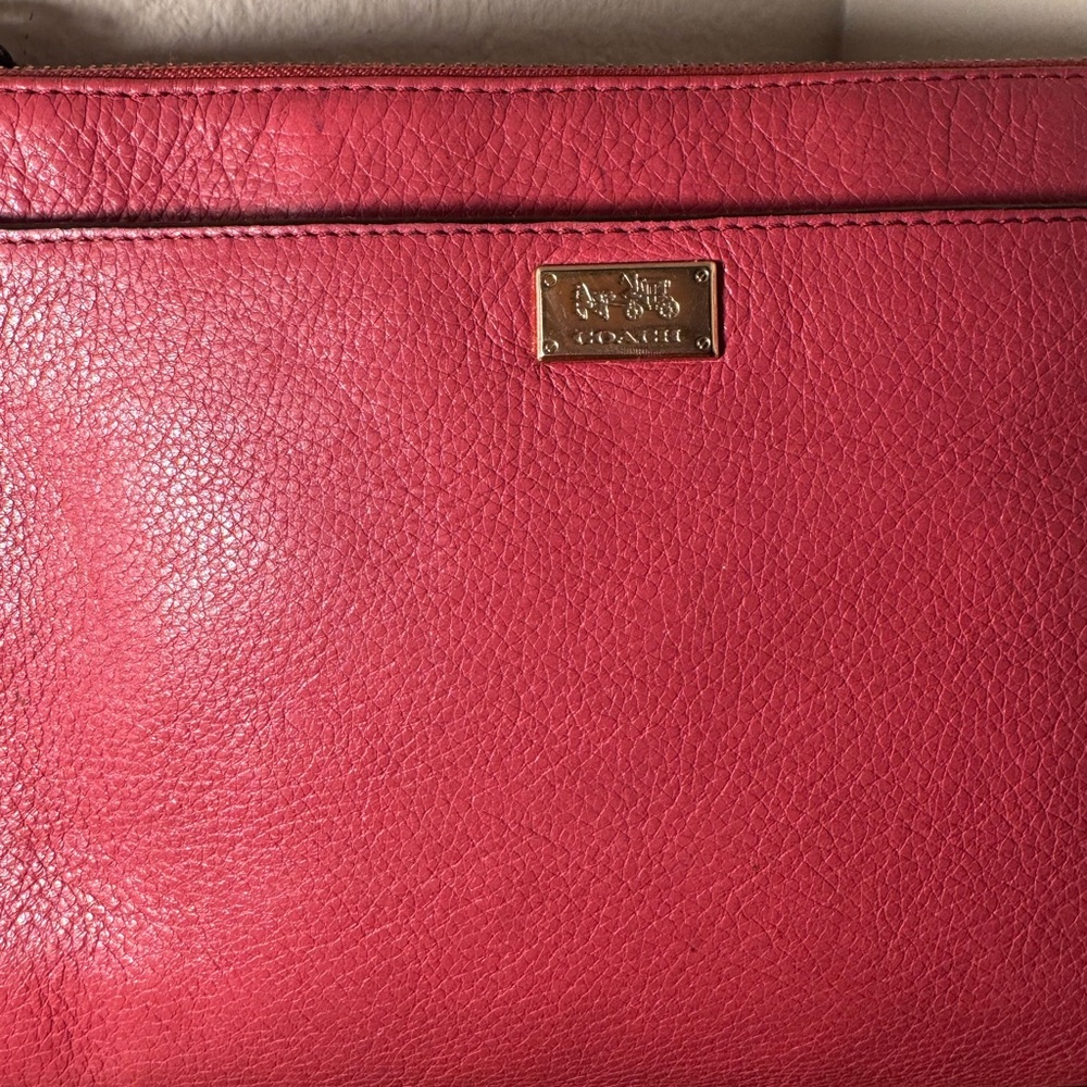 Coach Madison Swingpack Crossbody Bag in Loganberry Pink Leather - Picture 4 of 12
